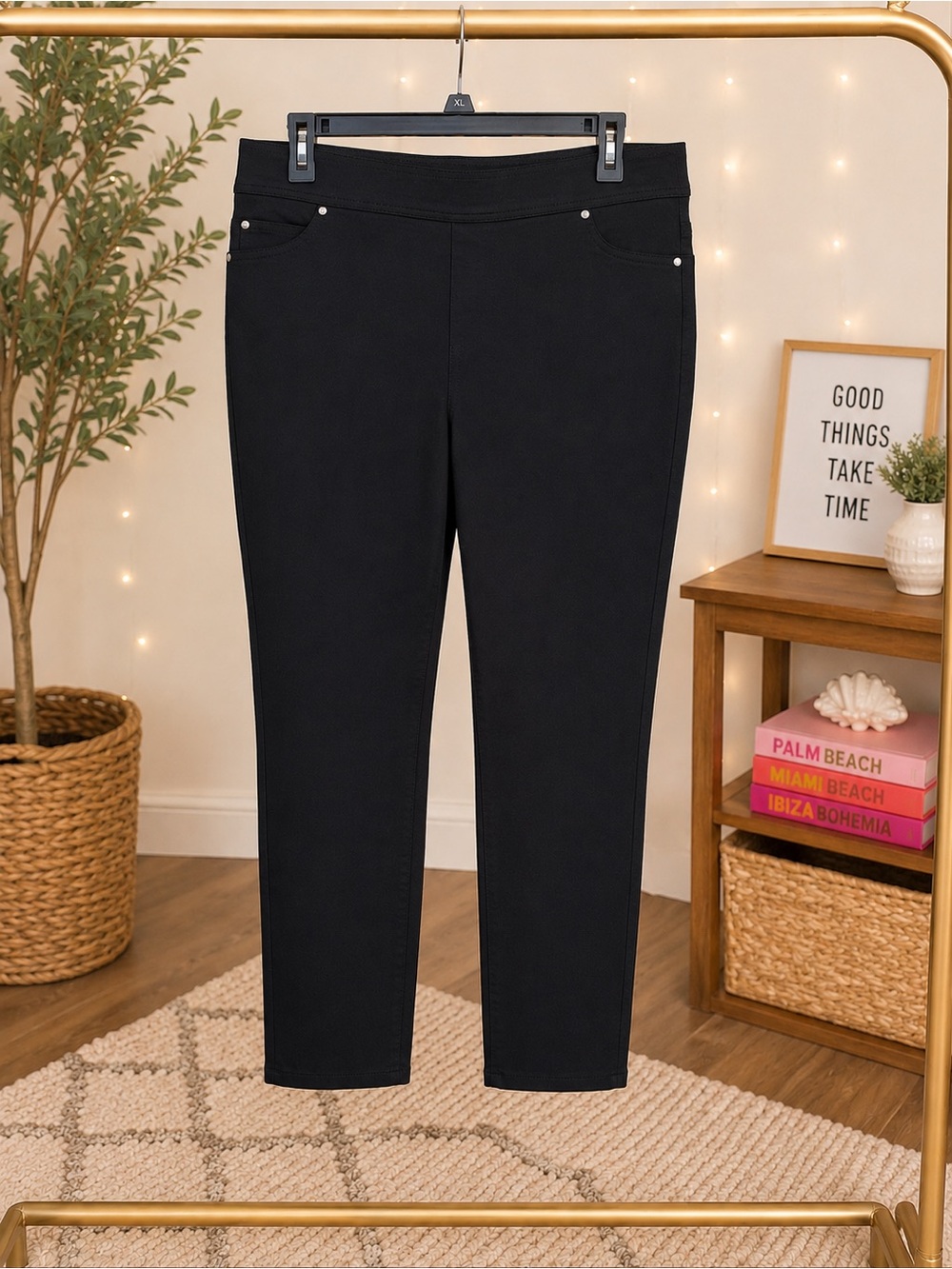 Kim Rogers Women’s Pull-On Black Pants Size 8P